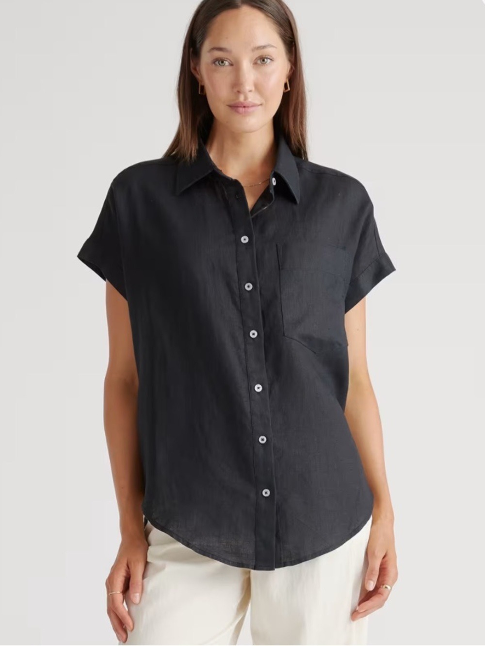 Quince 100% Linen Camp Shirt Large